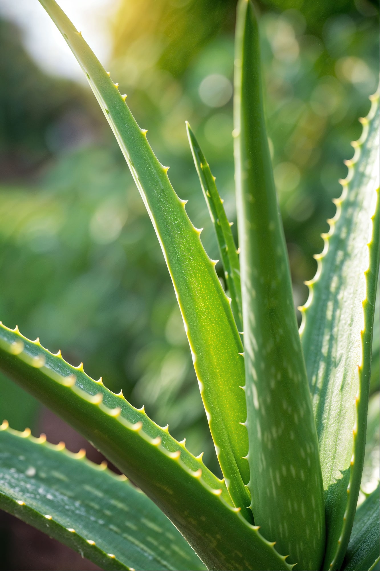 Gros plan sur des feuilles d'aloe vera illustrant cette plante reconnue pour ses nombreuses utilisations