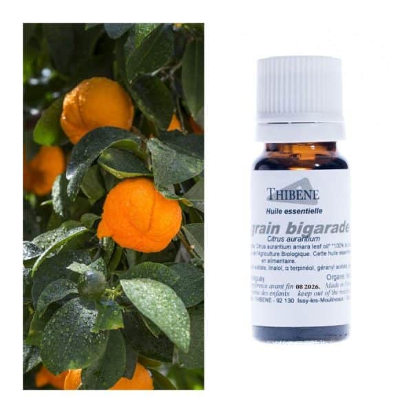 Flacon d'huile essentielle de petit grain bigarade bio 10 ml sélectionné par Les Essentiels d'Isabelle.