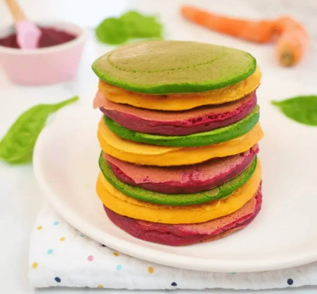 Les pancakes colorés aux légumes