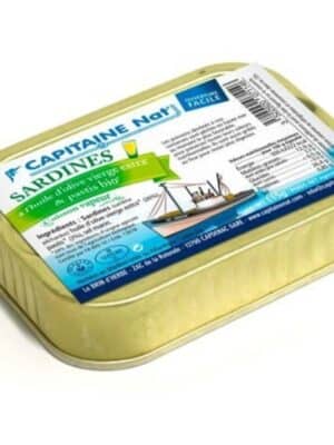 Sardines huile d'olive extra vierge et pastis bio*﻿