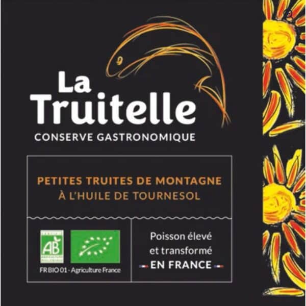 8 boites de Petites truites de montagne à l'huile de tournesol