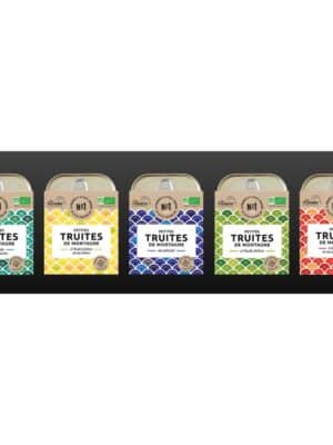 Lot de 5 boîtes de truites de Montagne La Truitelle