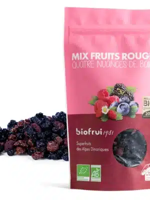 Mix fruits rouge 10 unités Biofrui1981 Mix Superfruits rouges séchés entiers bio des Alpes Dinariques - 10 unités (100g)