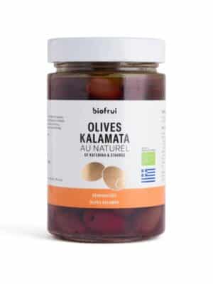 Olive Kalamon noire de Kalamata dénoyautée traditionnelle, carton de 12 pots de 190 g