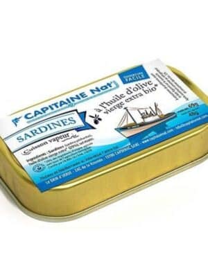 Sardines à l’huile d’olive vierge extra bio - Capitaine Nat’