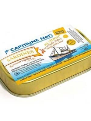 Sardines à l’huile d’olive bio et citron bio -  Sans sel ajouté