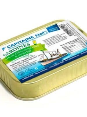 Sardines à l’huile d’olive extra vierge et au pastis bio