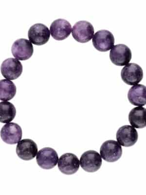 Bracelet Lépidolite – Perles 10mm | Apaisement & Clarté d'Esprit