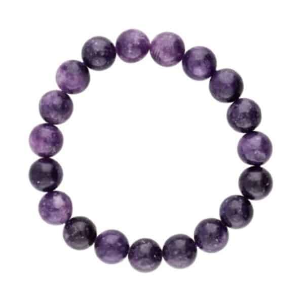Bracelet Lépidolite – Perles 10mm | Apaisement & Clarté d'Esprit