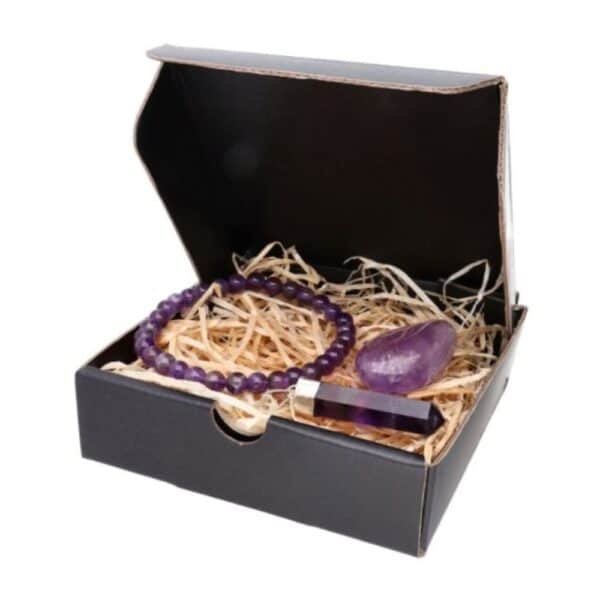 Coffret Bijoux Lithothérapie – Améthyste