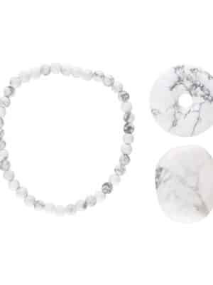 Coffret "Bijoux" Lithothérapie Howlite Blanche