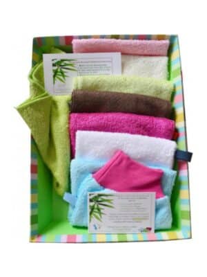 Kit Semaine Peaux Sensibles – 7 Gants Démaquillants + 1 Serviette Visage