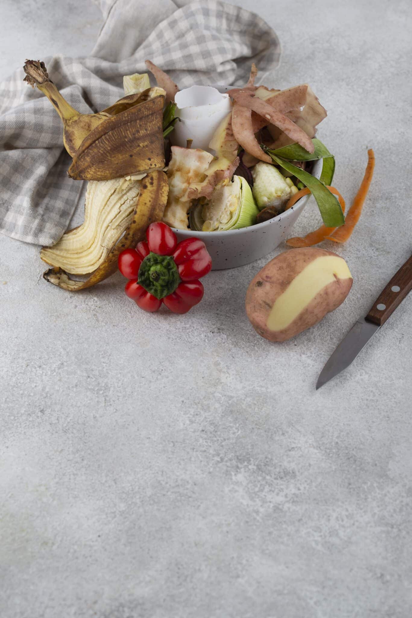 restes de légumes à mettre dans le compost