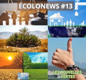 Montage Écolonews #13 : justice, climat, eau, biodiversité et gestes positifs — les nouvelles vertes de la planète