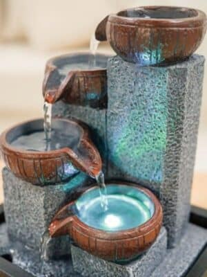 Fontaine d’intérieur Bekasi – cascade LED multicolore zen Feng Shui