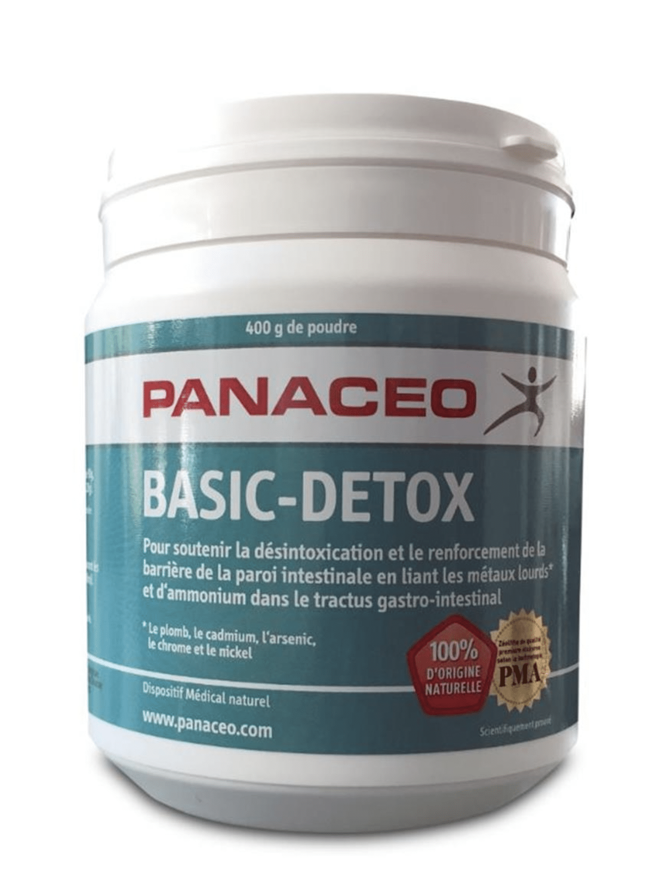 PANACEO Basic Detox Plus, dispositif médical à base de zéolithe activée PMA pour la détoxification intestinale