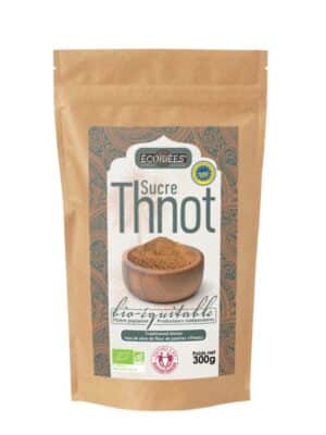 Pot de sucre Thnot bio et équitable Écoidées, sucre traditionnel cambodgien IGP.