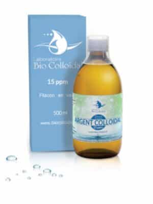 Argent Colloïdal 15 ppm – Flacon 500 ml (verre ambré)