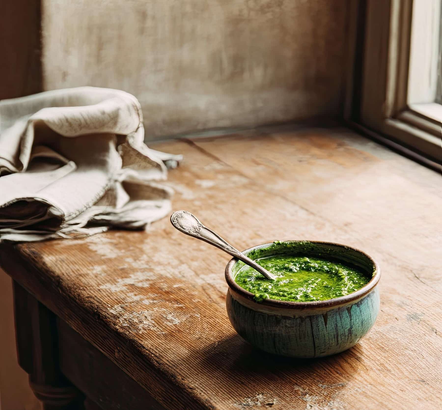 Recettes maison au moringa bio, poudre de feuilles intégrée dans une préparation verte simple et naturelle