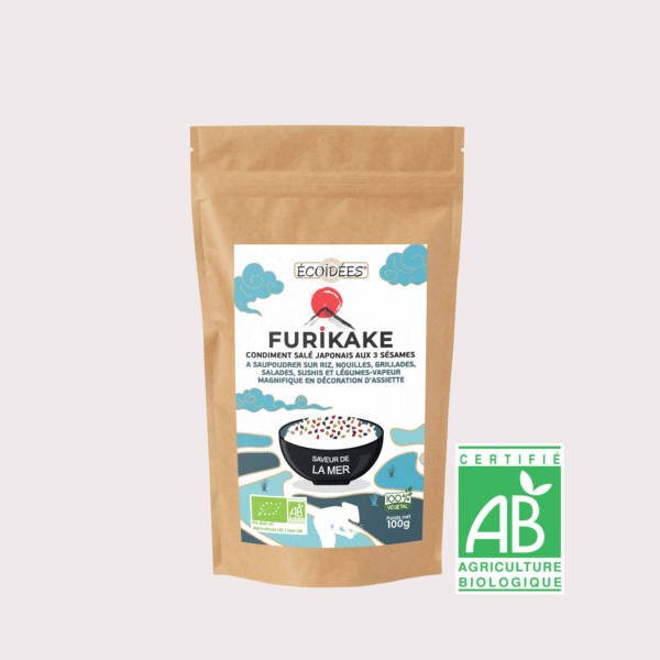 Furikake saveur de la mer bio Écoidées – condiment japonais aux trois sésames