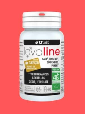 Flacon de gélules LOVALINE Bio LT LABO – complément alimentaire bio pour la vitalité intime