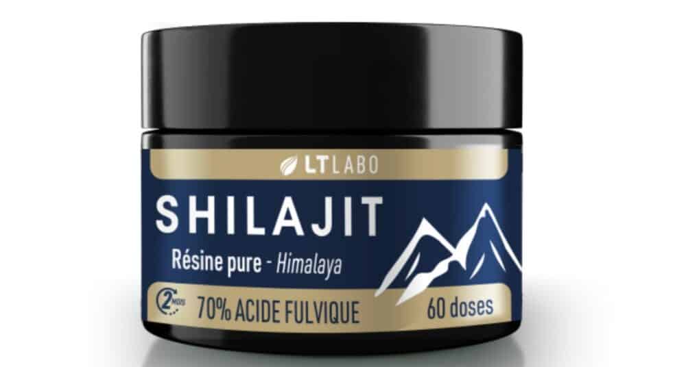 Résine de Shilajit pure LT Labo 70 % acide fulvique en pot – complément alimentaire énergie et vitalité