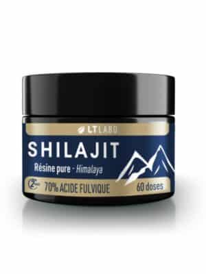 Résine de Shilajit pure LT Labo 70 % acide fulvique en pot – complément alimentaire énergie et vitalité