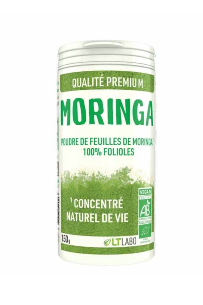 Poudre de feuilles de moringa bio 100 % folioles LT Labo