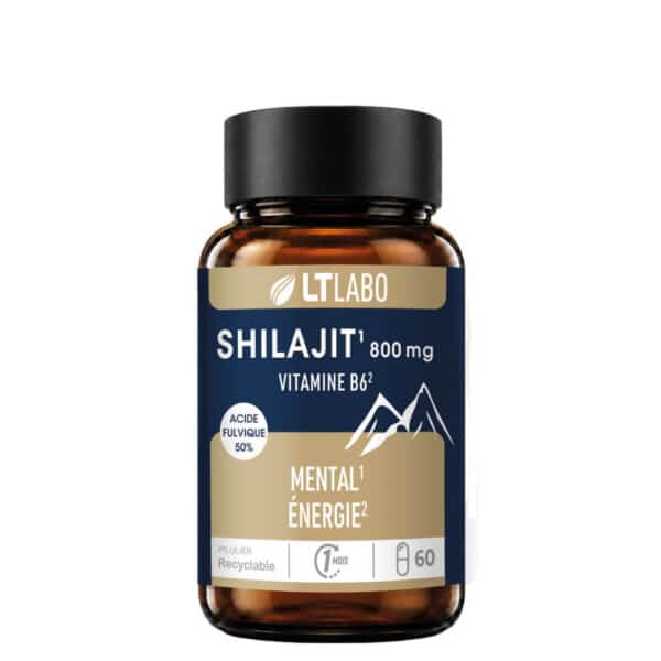 Shilajit 800 mg + Vitamine B6 LT Labo – 60 gélules
