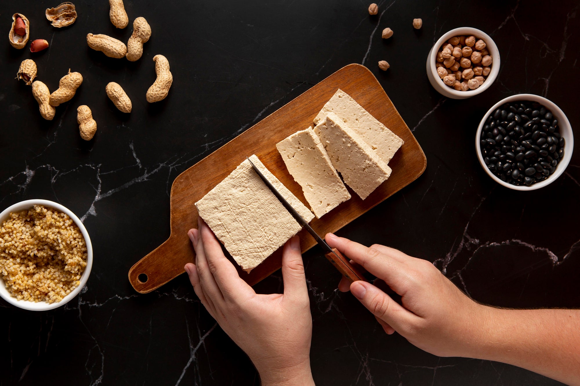 Préparation d’un fromage végétal inspiré de la fermentation