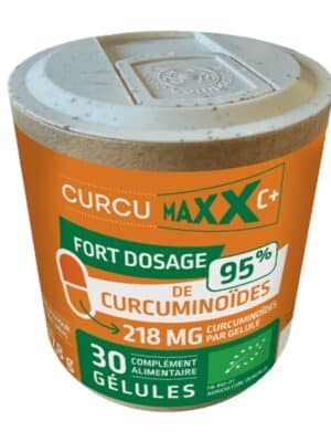 CurcumaXX C+ bio 30 gélules curcuma haute assimilation 95 pourcent curcuminoïdes