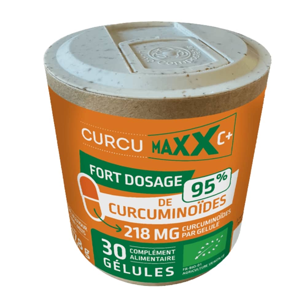 CurcumaXX C+ bio 30 gélules curcuma haute assimilation 95 pourcent curcuminoïdes