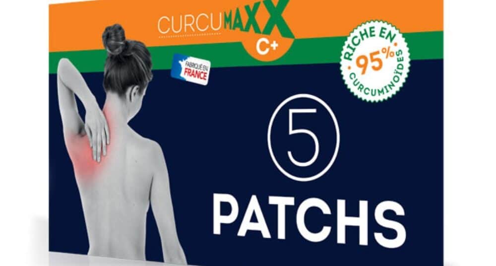 Patchs CurcumaXX C+ curcuma diffusion 48h confort articulaire boîte de 5