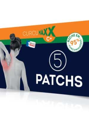 Patchs CurcumaXX C+ curcuma diffusion 48h confort articulaire boîte de 5