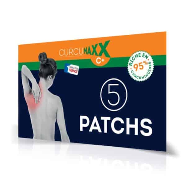 Patchs CurcumaXX C+ curcuma diffusion 48h confort articulaire boîte de 5