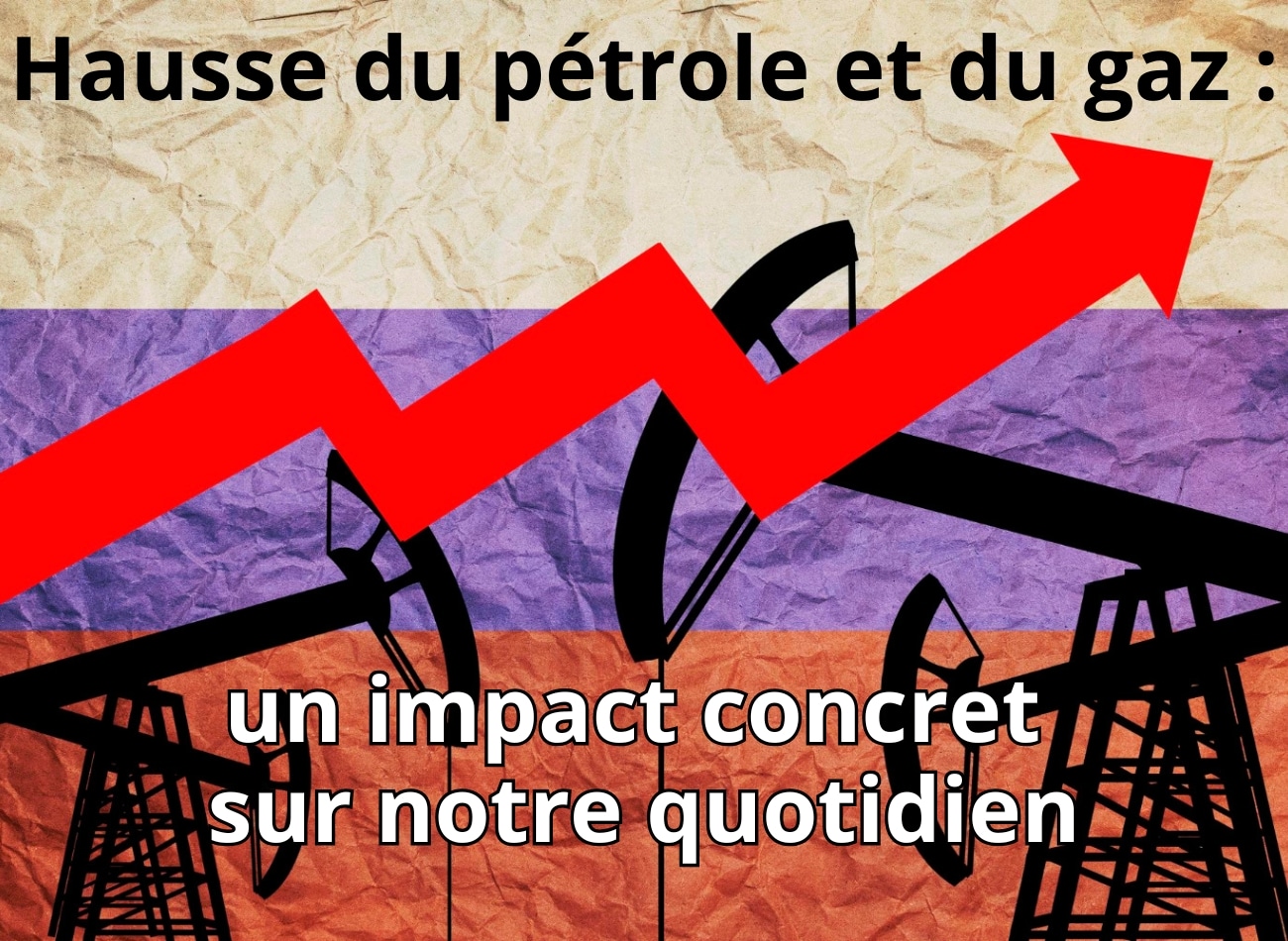 Illustration hausse du prix du pétrole et du gaz impact économique sur les consommateurs