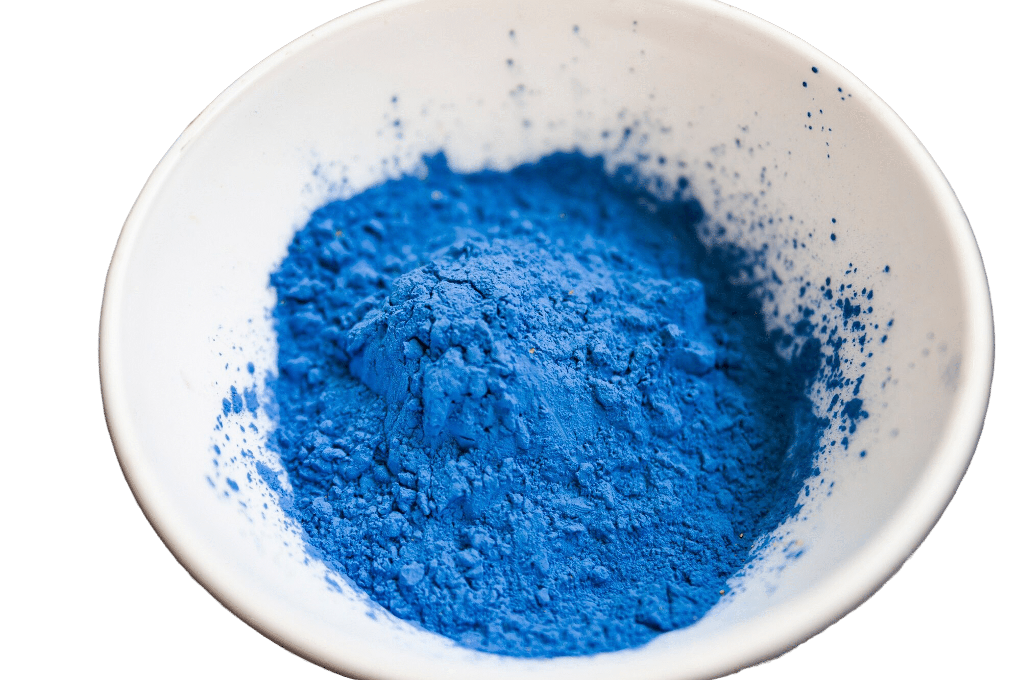 poudre bleue de phycocyanine pigment naturel présent dans la spiruline