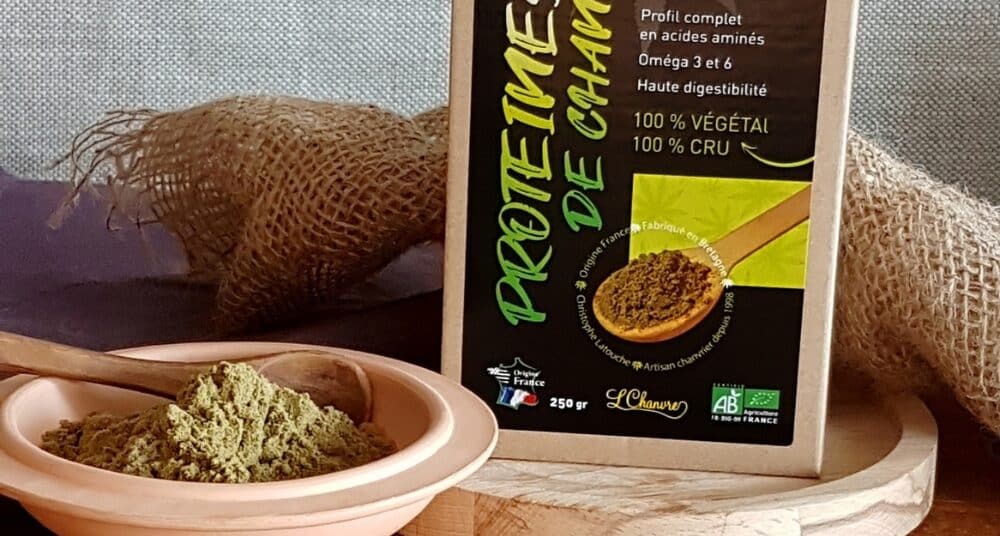 Protéines de chanvre bio L’Chanvre 250 g riches en protéines végétales et acides aminés essentiels