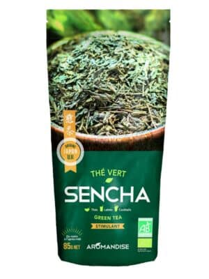 feuilles thé vert sencha bio japon uji aromandise