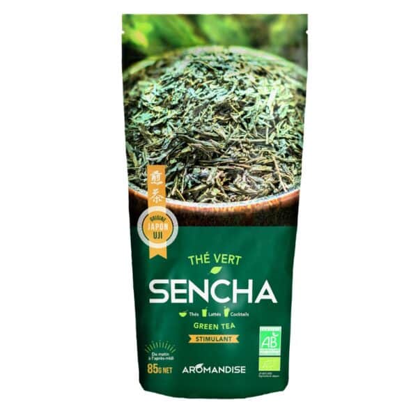 feuilles thé vert sencha bio japon uji aromandise