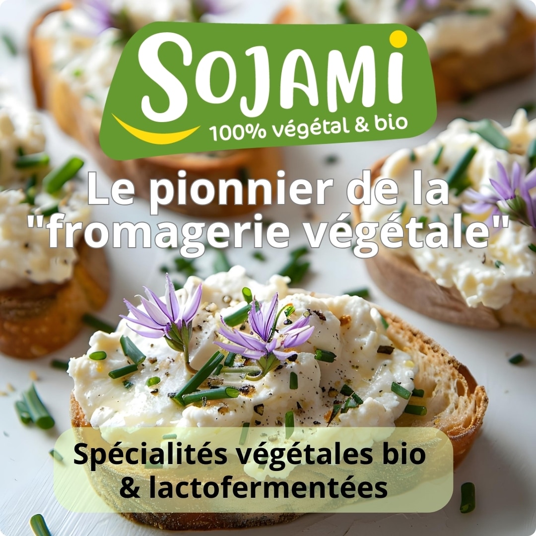 Spécialité végétale bio lactofermentée Sojami sur tartine
