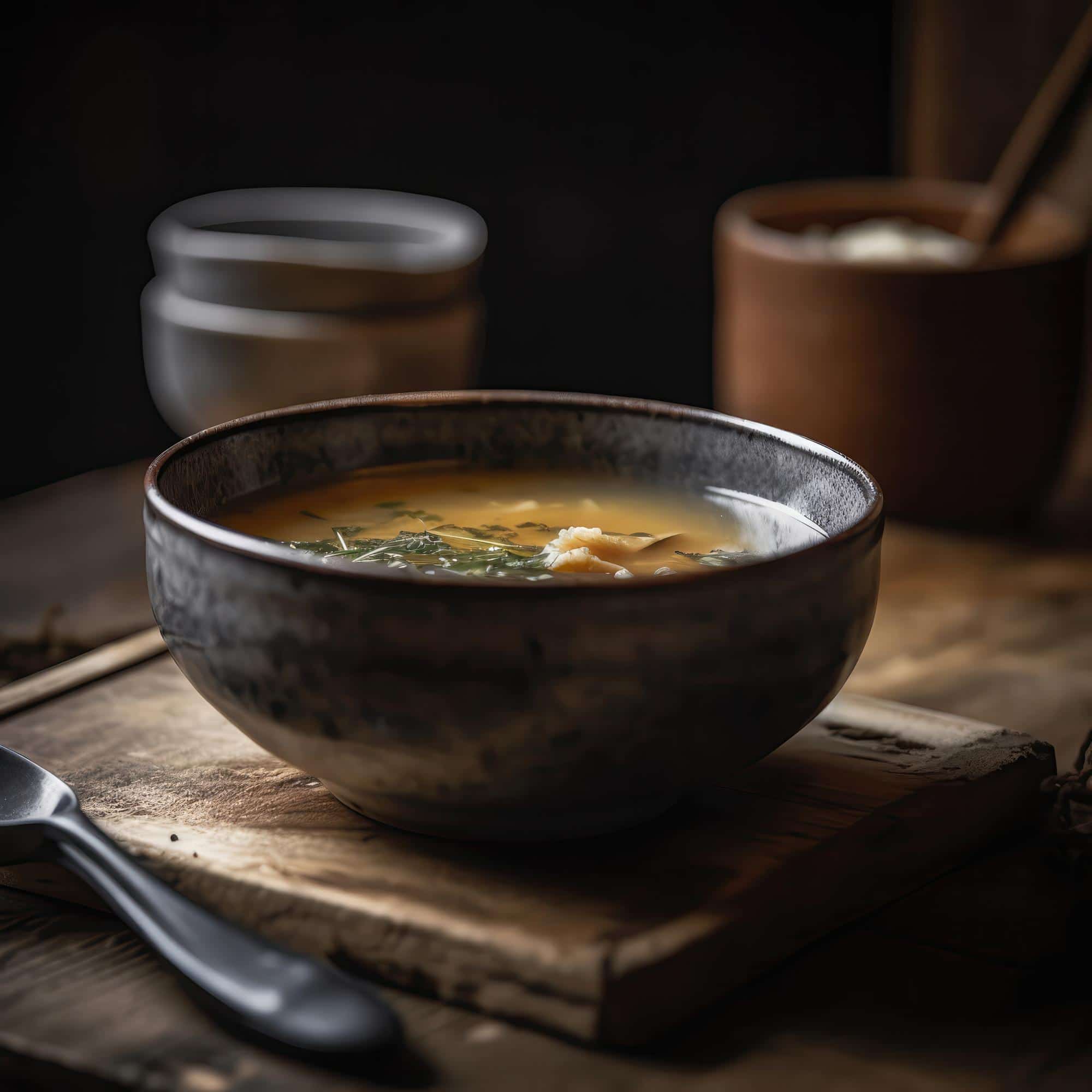soupe miso japonaise traditionnelle bol bois fermentation soja cuisine asiatique