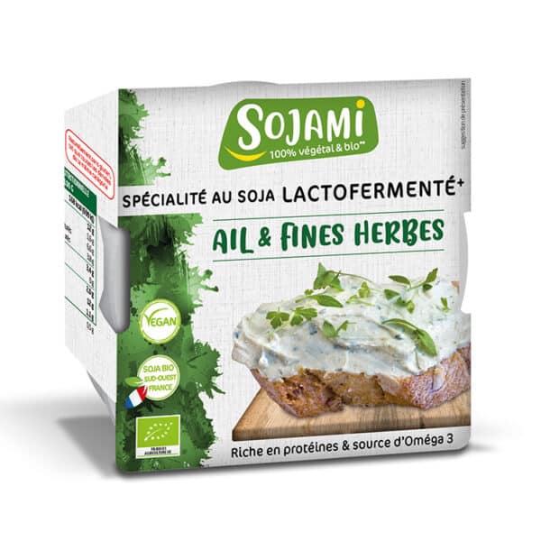 Sojami à tartiner bio ail fines herbes spécialité végétale lactofermentée