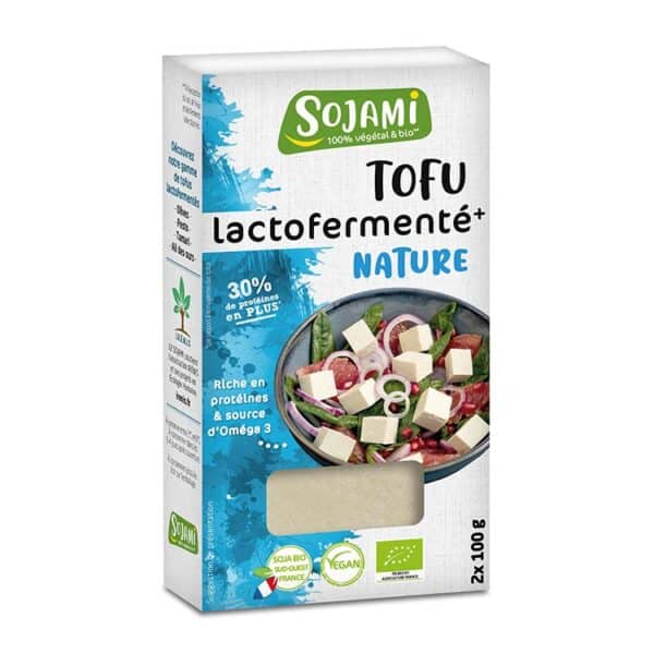 Tofu lactofermenté bio nature Sojami riche en protéines
