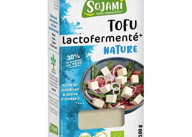 Tofu lactofermenté bio nature Sojami riche en protéines