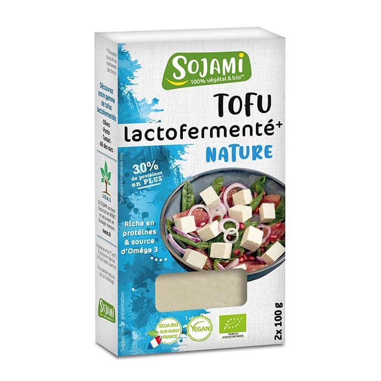 Tofu lactofermenté Sojami alternative végétale au fromage