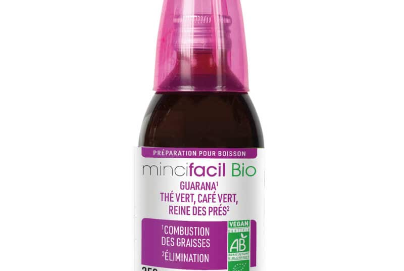 Mincifacil Buvable Bio LT Labo, solution minceur bio à base de guarana, thé vert et café vert