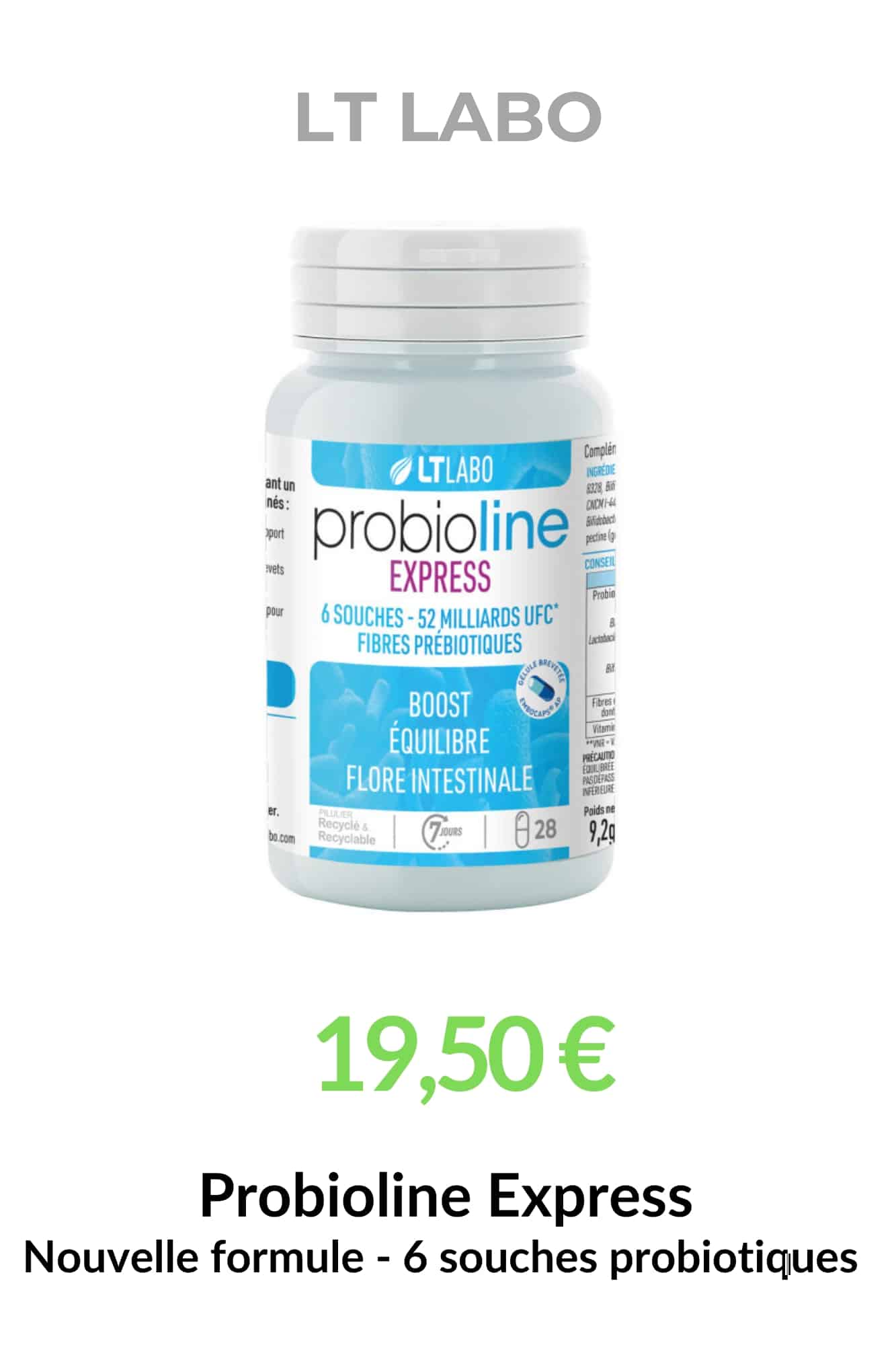 Probioline Express LT Labo - complément alimentaire aux probiotiques pour rééquilibrer la flore intestinale et soutenir le confort digestif