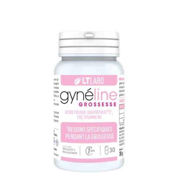 Gynéline Grossesse – Vitamine B9 Quatrefolic®, Fer & Vitamine B3 | LT Labo
